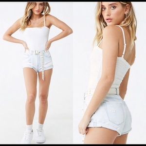Forever 21 smocked cami bodysuit